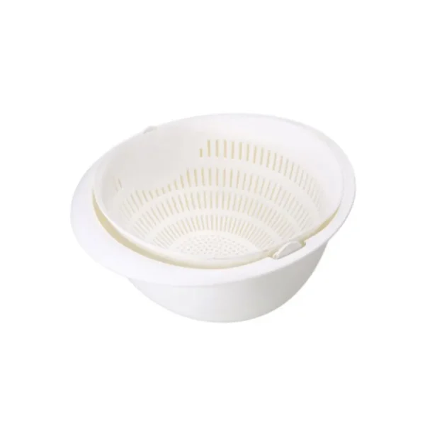 Kitchen Fruit Tray Removable Double Layer Fruit And Vegetable Basin Draining Basket Creative Household Rotating Washing Basket - Image 9