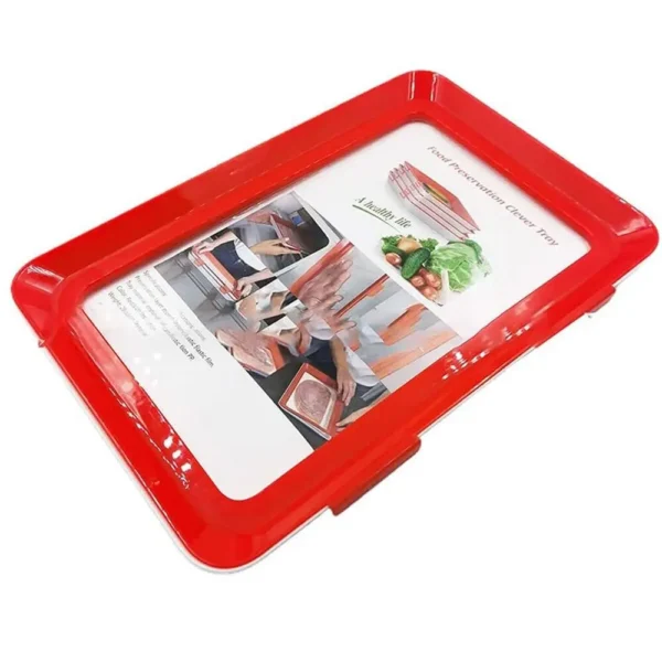 Reusable Food Preservation Tray Stackable Creative Meal Prep Containers 30*21cm BPA-free Plastic Fresh Storage Container - Image 9