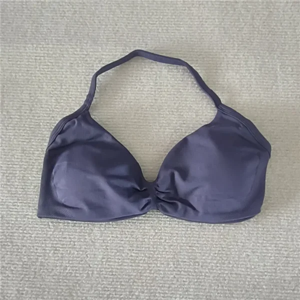 Strappy Bra Gym Top Women High Support Thin Strap Halter Sports Seamless Bras Scrunch Workout Yoga Tank Bra - Image 15