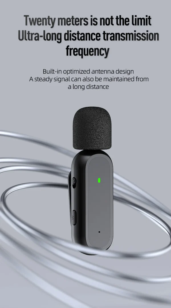 Xiaomi Mijia Wireless Lavalier Microphone with Charging Box Audio Video Noise Cancel Record Plug-and-Play Mic for IOS Android - Image 22