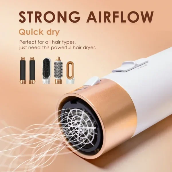 2025 New 5 in 1 Hair Dryer Hot Comb Set Professional Curling Iron Hair Straightener Styling Tool For Airwrap Hair Dryer NEW - Image 5