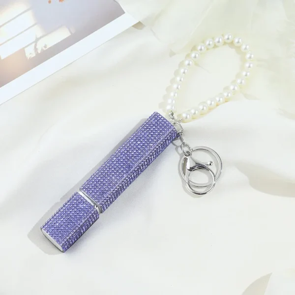 perfume keychain Spray Bottle Portable Empty Perfume Bottle Keychain Refillable Glitter Cosmetic Container New - Image 14