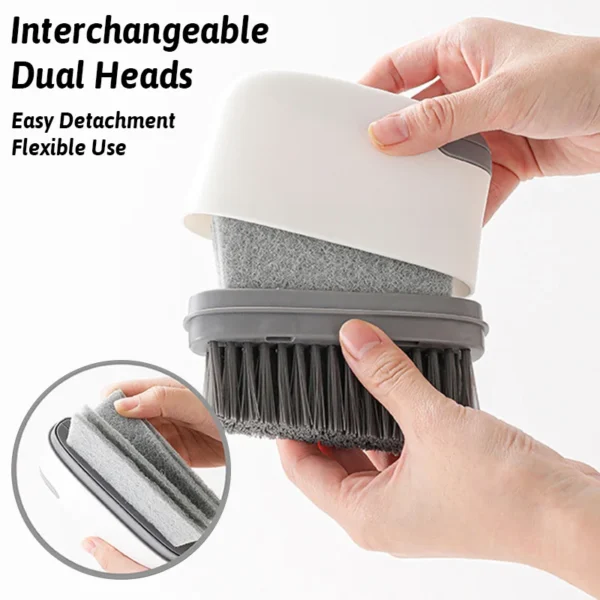 MultiFunc Window Track Brush 4 Layer Scrubber Wet&Dry Deep Clean Gaps QuickSwap AllIn1 Storage MultiSurface Cleaning Tool - Image 2