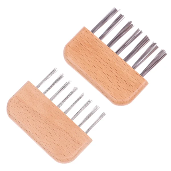1PCS Wooden  Cleaning Removable Hair Brush Comb Cleaner Tool Handle Embeded Tool - Image 19