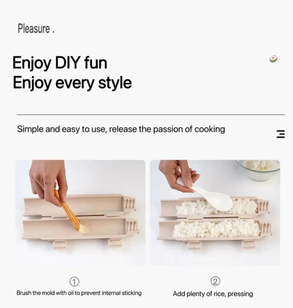 Quick Sushi Maker DIY Roller Rice Mold Meat Vegetable Rolling Mold Sushi Device Making Machine Bento Kitchen Accessories Gadgets - Image 17