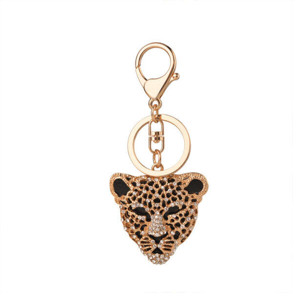 Cute Rhinestone Crystal Tiger Leopard Keychain Cartoon Animal Dog Cat Key Chain Key Ring Holder Bag Pendant Accessories Keyring - Image 12