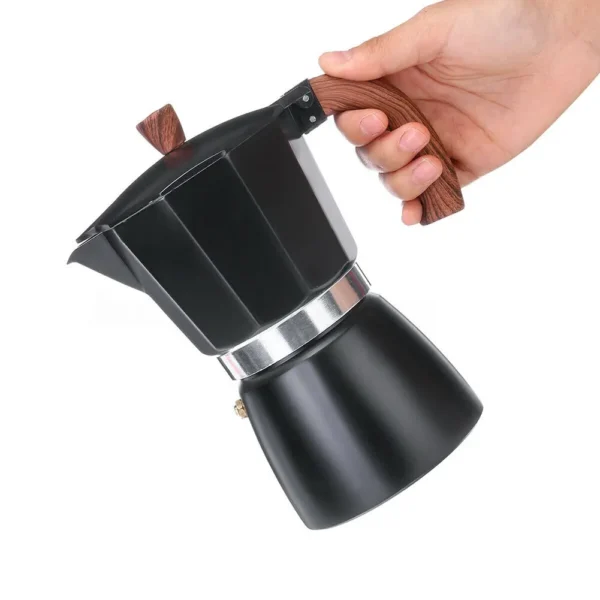 150ml 300ml Vintage Wooden Handle Espresso Maker Moka Pot Classic Italian Cafe Tools Kitchen Cafe Accessories - Image 5