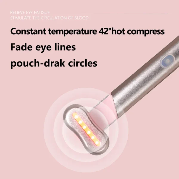 Beauty Eye Massager Device Anti Dark Circle Rechargeable EMS Vibrator Face Lifting Device Skin Care Skin Care 3-in-1 Function - Image 2