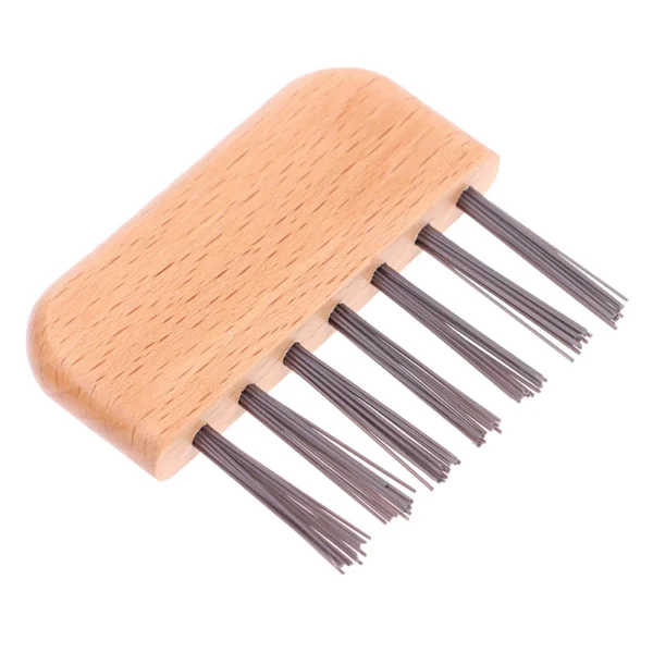 1PCS Wooden  Cleaning Removable Hair Brush Comb Cleaner Tool Handle Embeded Tool - Image 7