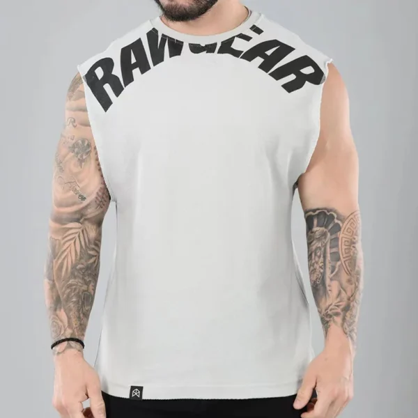 Tank Tops Male Sweat Sleeveless Shirt Muscle Sports Gym Fitness Workout O-Neck Vest Casual Clothing - Image 29