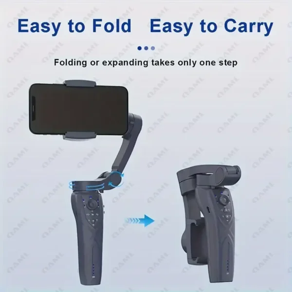 QAML The Newest F12 APP function 3-Axis Handheld Gimbal Optional AI Face Smart Tracking Smartphone Stabilizer with fill light - Image 3