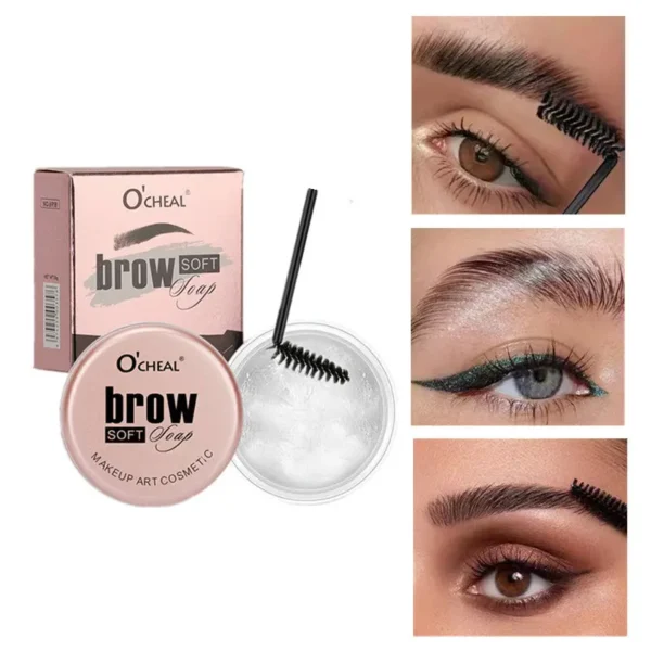 1pcs Waterproof 3D Eyebrow Styling Cream Quick-drying Makeup Eyebrow Sculpt Soap Natural Wild Brow Pomade Setting Gel Wax - Image 7