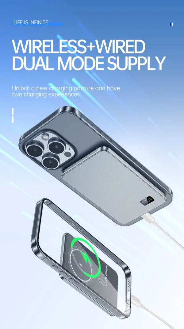 Xiaomi 10000mAh Thin Magnetic Wireless Power Bank PD25W Fast Charging Portable External Battery for Magsafe For iPhone Samsung - Image 24