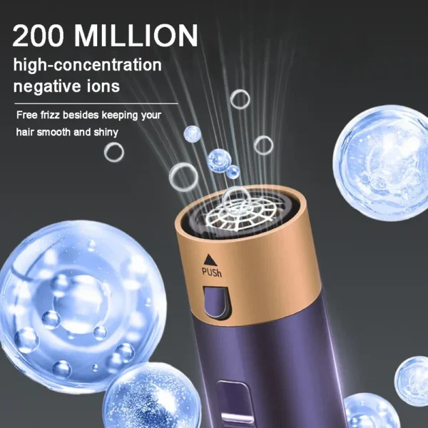 6 in 1 Hair Dryer Comb Brush Multifunctional Styling Set Curling Roller Straightener Hot Air Blow Styler Kit - Image 3