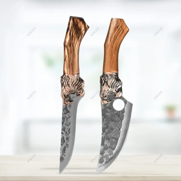 WXCOO Forged Kitchen Chef Knife Set Stainless Steel Meat Fish Fruit Vegetables Slicing Knife Butcher Boning Cleaver Knives - Image 9