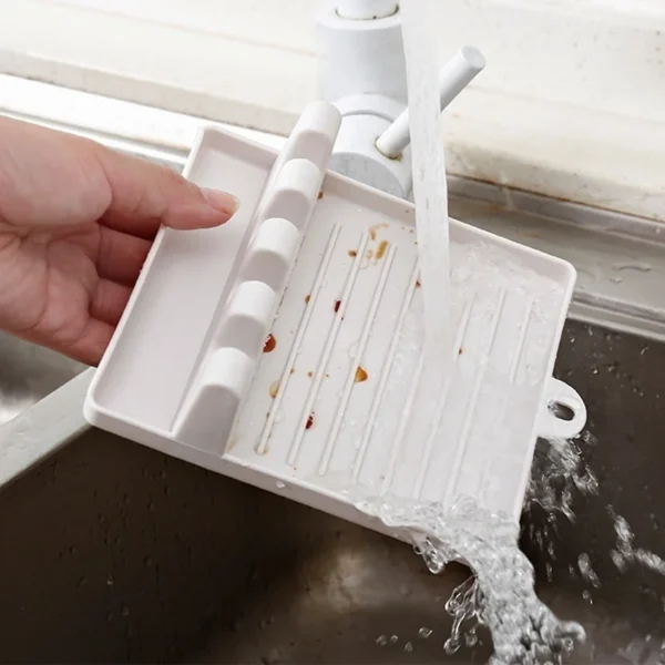 Kitchen Spoon Holders Fork Spatula Rack Shelf Organizer Plastic Chopsticks Holder Non-slip Spoons Pad - Image 4