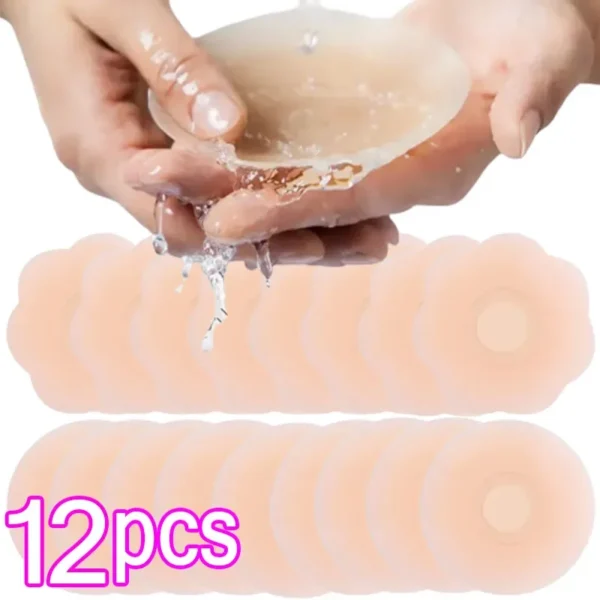 Silicone Nipple Cover for Women Bra Sticker Breast Petal Strapless Bra Invisible Boob Pads Chest Pasties Intimates - Image 14