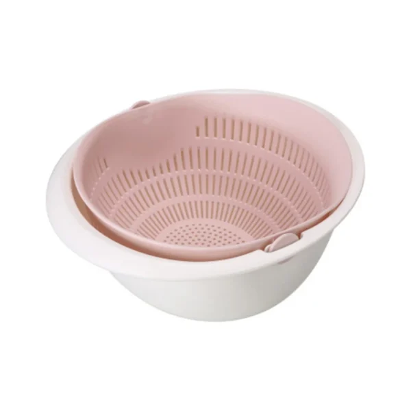 Kitchen Fruit Tray Removable Double Layer Fruit And Vegetable Basin Draining Basket Creative Household Rotating Washing Basket - Image 18