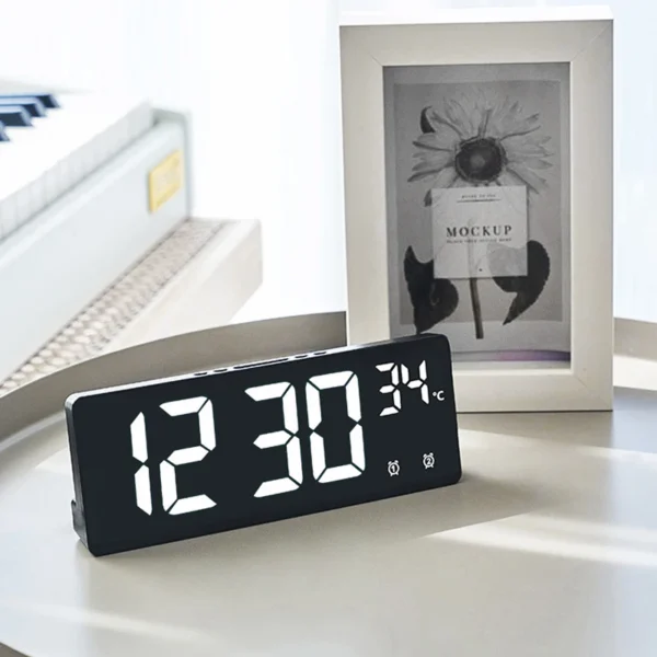 Creative Multifunction Electronic Clock Simple Large Screen Clock Multi Group Alarm Clock Student Clock - Image 3