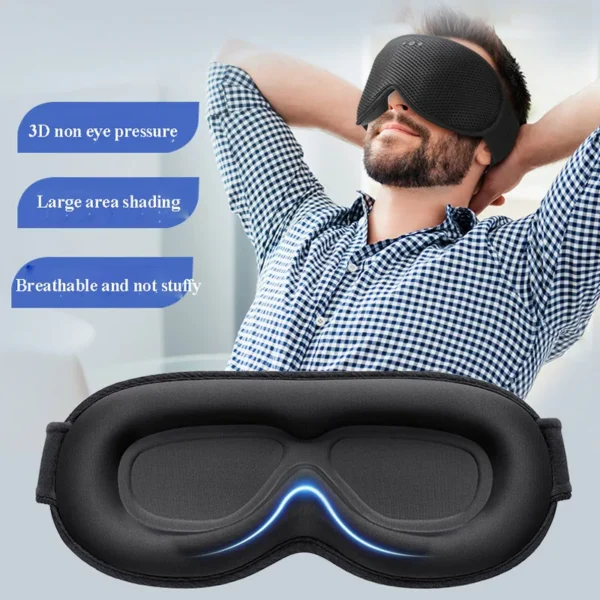 3D Wireless Sleeping Headphones FLYing Sleep Blindfold Soft Washable Bluetooth5.4 Music Headset Eyemask Handsfree Call Earphones Adjustable - Image 4
