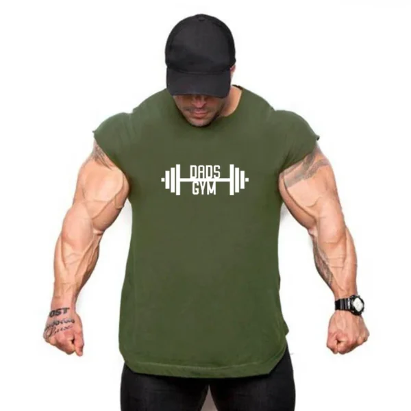 Tank Tops Men Sports Sleeveless shirt Muscle guys Vest Fitness Drop Armhole Solid Tops Tees Cotton Gym Singlets - Image 41