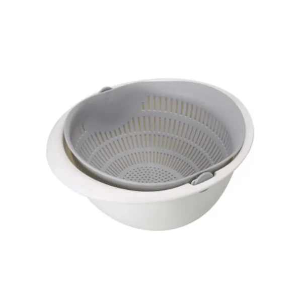 Kitchen Fruit Tray Removable Double Layer Fruit And Vegetable Basin Draining Basket Creative Household Rotating Washing Basket - Image 6
