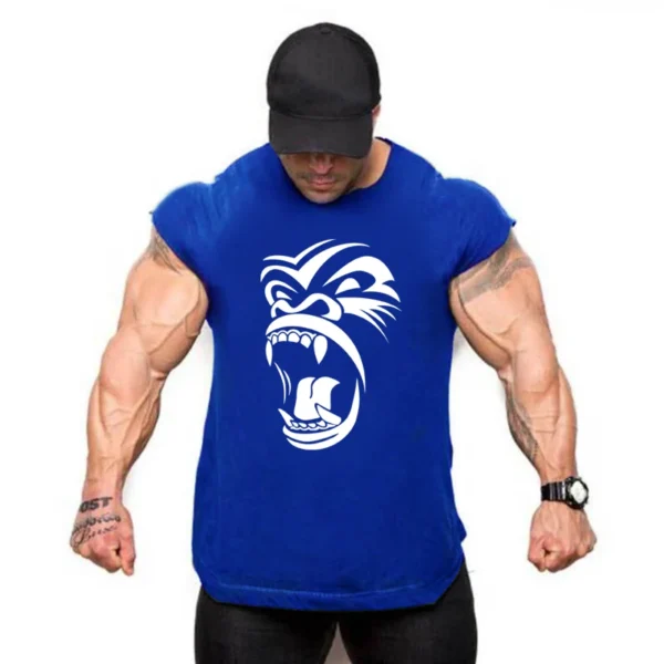 Muscles Gorilla Bodybuilding Tank Tops Men Gym Workout Fitness sleeveless shirt Male Summer Cotton Undershirt Sport Singlet Vest - Image 10