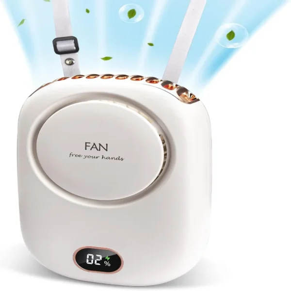 Portable Neck Fan, Hanging Neck Fan Hands Free with Adjustable Lanyard and Bracket, USB Rechargeable Bladeless Mini Fans Portabl - Image 8