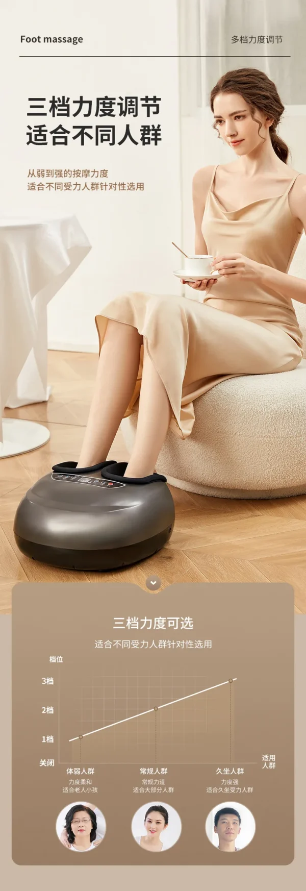 Foot Massager Heating Therapy Hot Compression Shiatsu Knead Roller Muscle Relaxation Pain Relief Electric Foot Massage Machine - Image 11