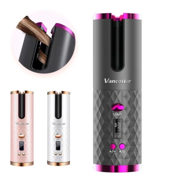 Wireless Electric 6 Timing 6 Temp. LED Cordless Automatic Hair Curler for Curls or Waves - Image 10