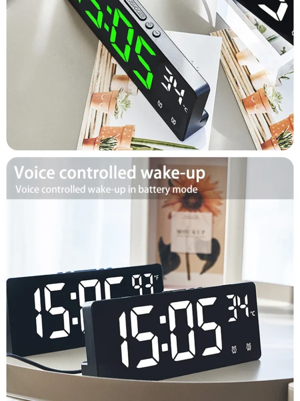 Creative Multifunction Electronic Clock Simple Large Screen Clock Multi Group Alarm Clock Student Clock - Image 14