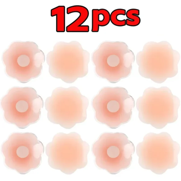 Silicone Nipple Cover for Women Bra Sticker Breast Petal Strapless Bra Invisible Boob Pads Chest Pasties Intimates - Image 12