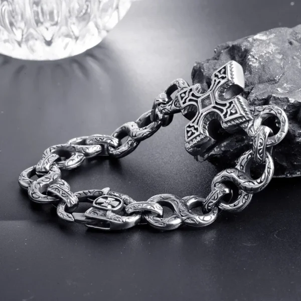 Bodybuilding Stainless Steel Men's Bracelet Chains - Image 4