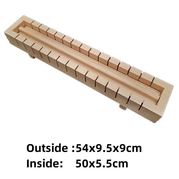 wooden white sushi mould Special flat wooden roller shutter sushi tools Bamboo rice pressing mould mat bento  sushi maker - Image 34