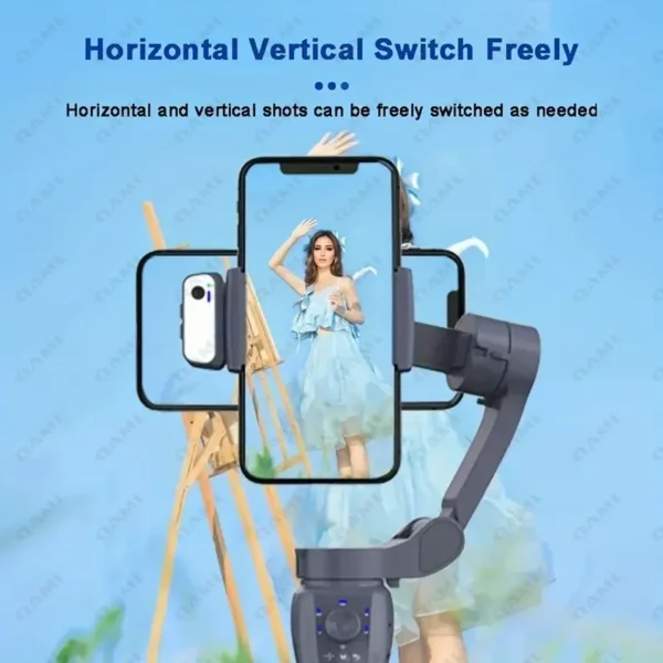QAML The Newest F12 APP function 3-Axis Handheld Gimbal Optional AI Face Smart Tracking Smartphone Stabilizer with fill light - Image 5