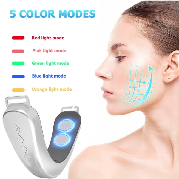 One Set Electric Face Massager 5 Modes 12 Intensity Adjustments Suitable Daily Facial Care - Image 3