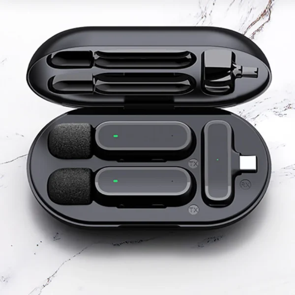 Xiaomi Mijia Wireless Lavalier Microphone with Charging Box Audio Video Noise Cancel Record Plug-and-Play Mic for IOS Android - Image 2