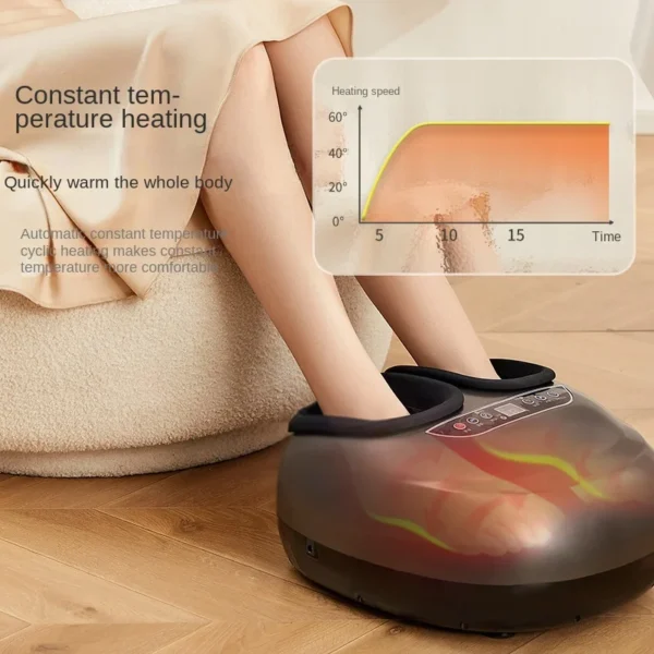Foot Massager Heating Therapy Hot Compression Shiatsu Knead Roller Muscle Relaxation Pain Relief Electric Foot Massage Machine - Image 2