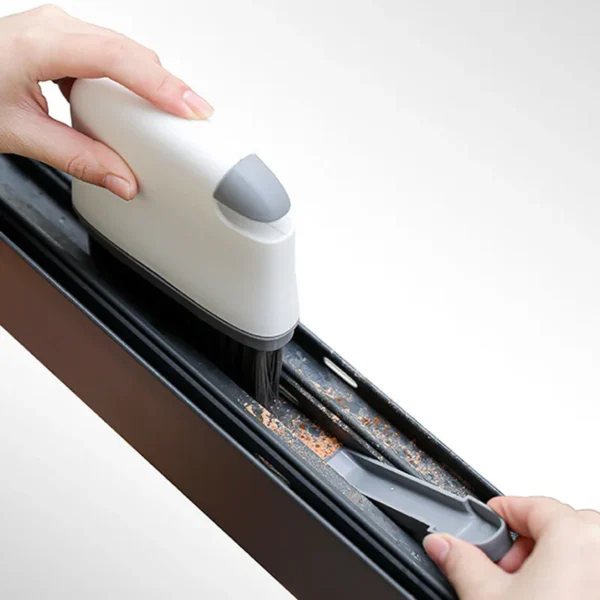 MultiFunc Window Track Brush 4 Layer Scrubber Wet&Dry Deep Clean Gaps QuickSwap AllIn1 Storage MultiSurface Cleaning Tool - Image 6