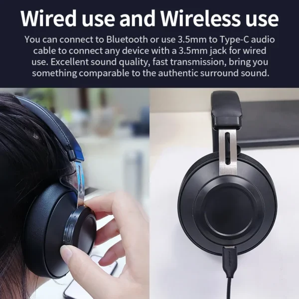 #Bluedio BT5 wireless headphone bluetooth headset wired over ear sport headset 57mm drive 15-20h playing time mic for phone call - Image 5