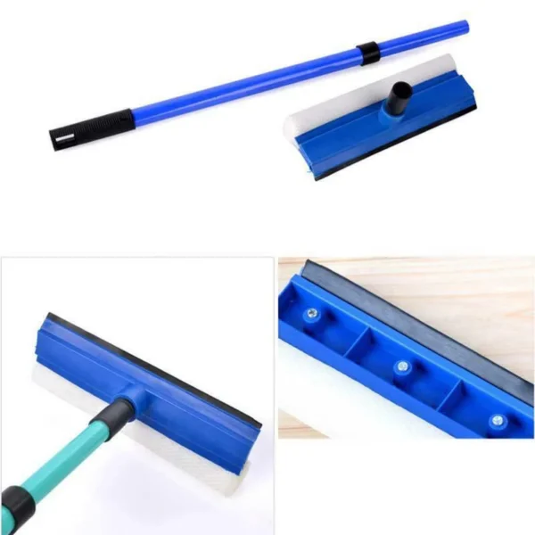 2 In 1 Telescopic Window Glass Cleaner Wiper Long Handle Sponge Brush Window Mop Squeegee Wiper Dual-purpose Glass Eraser - Image 10