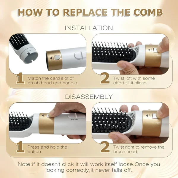 2025 New 5 in 1 Hair Dryer Hot Comb Set Professional Curling Iron Hair Straightener Styling Tool For Airwrap Hair Dryer NEW - Image 20