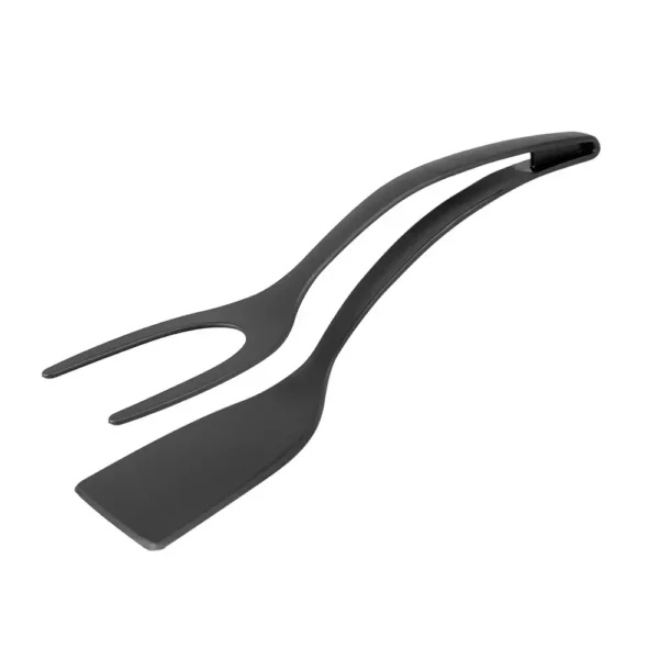 Kitchen Tong 2 in 1 Nylon Grip Flip Tongs Egg Spatula Spatul Steak Spatula Tongs Clamp Pancake Fried Turners Kitchen Accessories - Image 9
