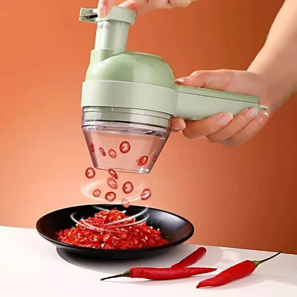 5 - in - 1 Rechargeable Wireless Electric Vegetable Cutter Set - Ideal for Pepper, Garlic & Meat! - Image 10