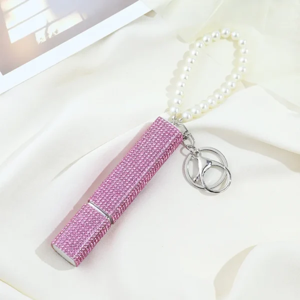 perfume keychain Spray Bottle Portable Empty Perfume Bottle Keychain Refillable Glitter Cosmetic Container New - Image 13