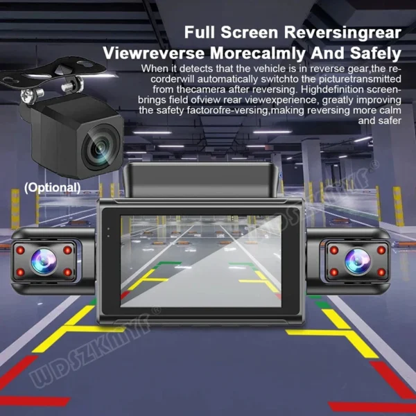 360° Car Dash Cam 4 Channels Video Recorder 1080P Car DVR 24H Parking Monitor Front Right With Rear View Night Vision Black Box - Image 5