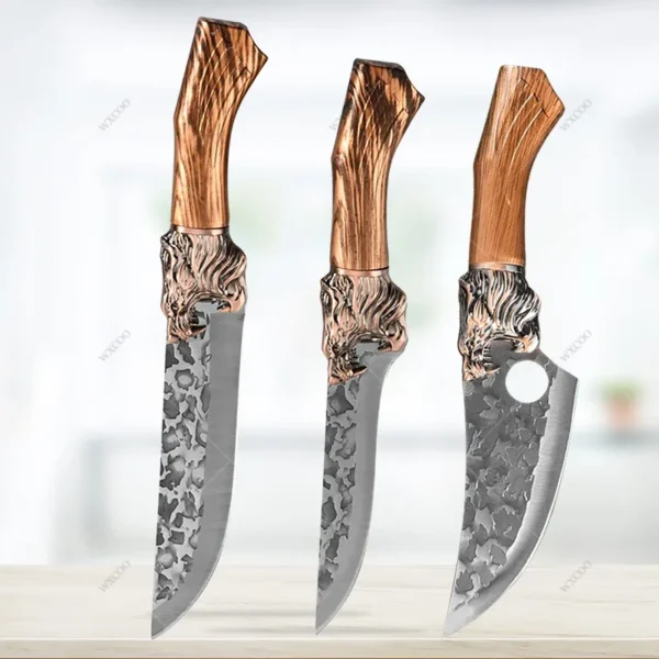 WXCOO Forged Kitchen Chef Knife Set Stainless Steel Meat Fish Fruit Vegetables Slicing Knife Butcher Boning Cleaver Knives - Image 11