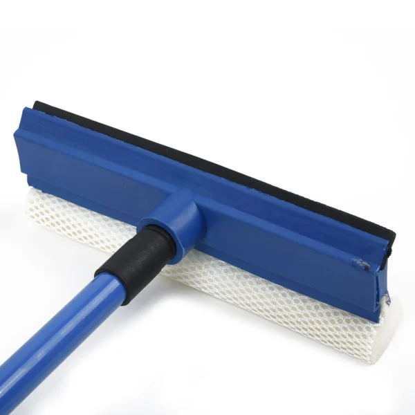 2 In 1 Telescopic Window Glass Cleaner Wiper Long Handle Sponge Brush Window Mop Squeegee Wiper Dual-purpose Glass Eraser - Image 4