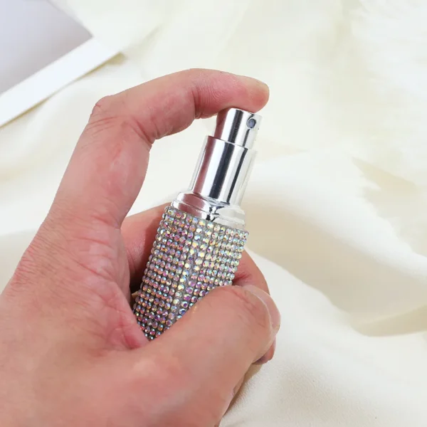 perfume keychain Spray Bottle Portable Empty Perfume Bottle Keychain Refillable Glitter Cosmetic Container New - Image 3