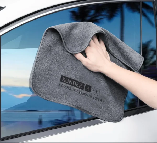 5/1PC High-end Microfiber Washing Towel Auto Cleaning Drying Cloth Hemming Water Absorption - Image 11